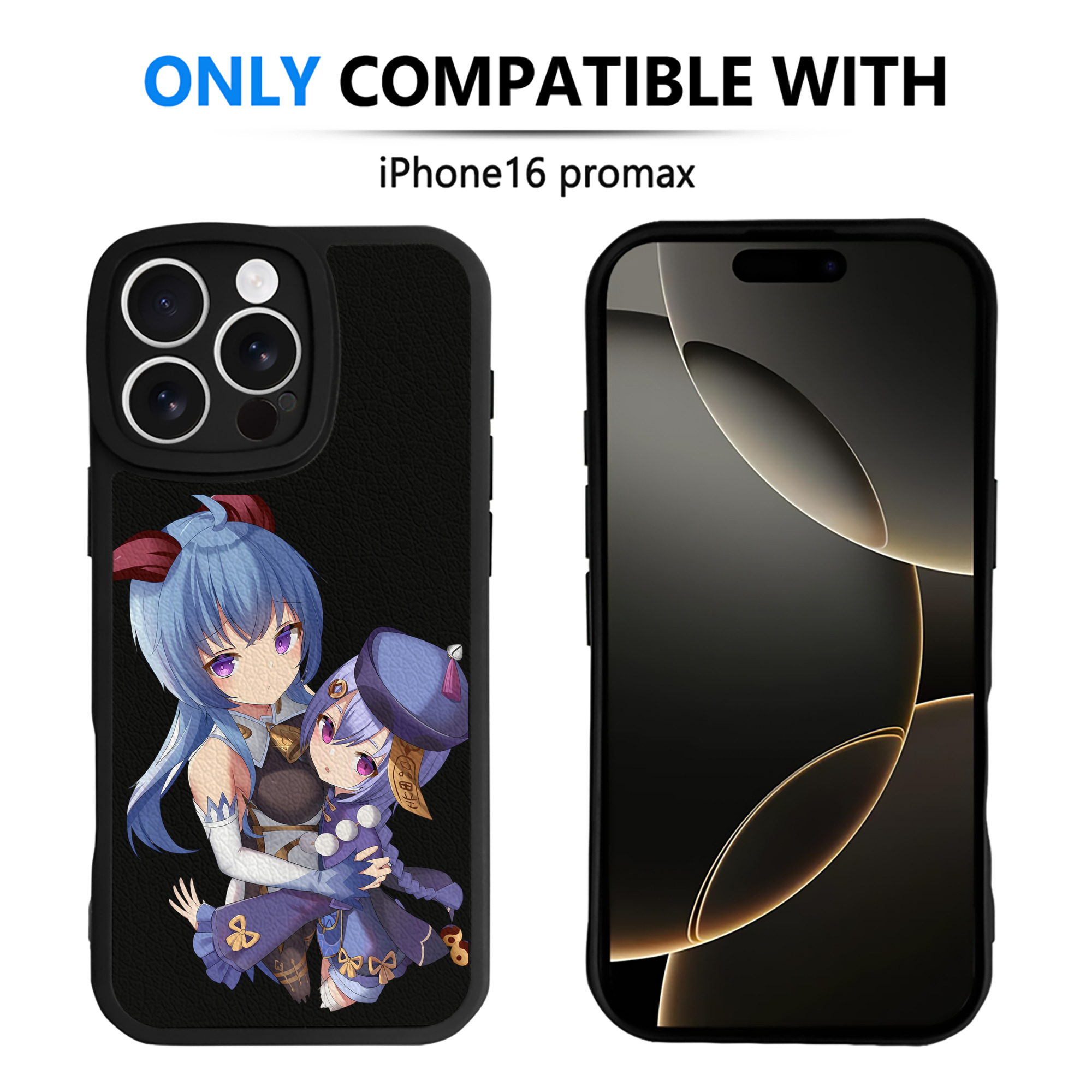 げんし神 甘雨 かんう genshin Ganyu 【iPhone 16シリーズ対応】シリコンスマホケース（レザー調） 材質：シリコン